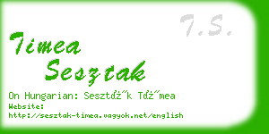 timea sesztak business card